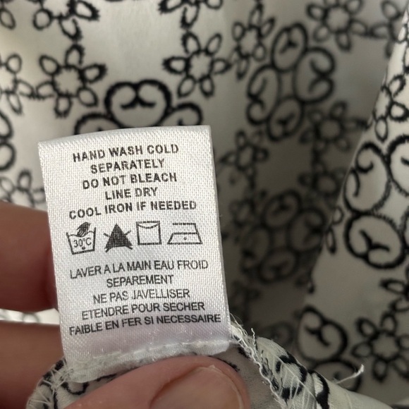 Pleione Black & White Patterned Sleeveless Blouse – Size M - Picture 6 of 10